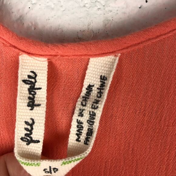 Free People Peach Ruffle Tank - Picture 6 of 7